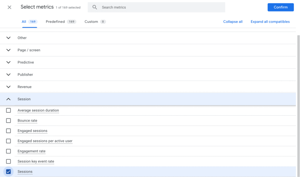 How to Track AI Traffic in GA4 and Why It Matters. In metrics, check Sessions.