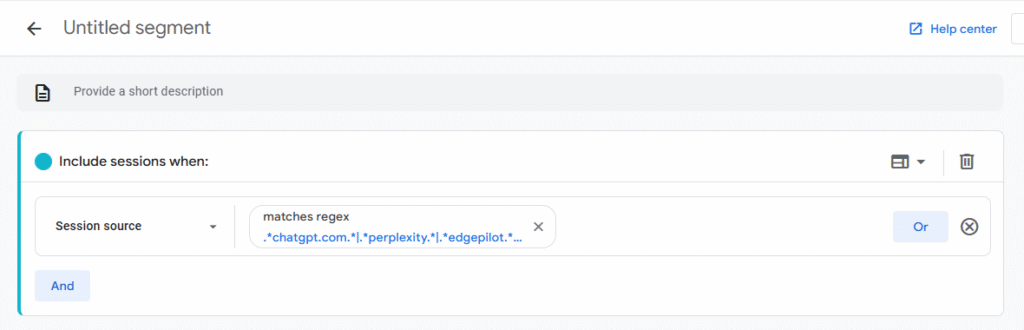 How to Track AI Traffic in GA4 and Why It Matters. Session source and matches regex.