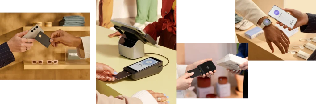 Retail staff using Shopify POS Pro to sync in-store and online inventory